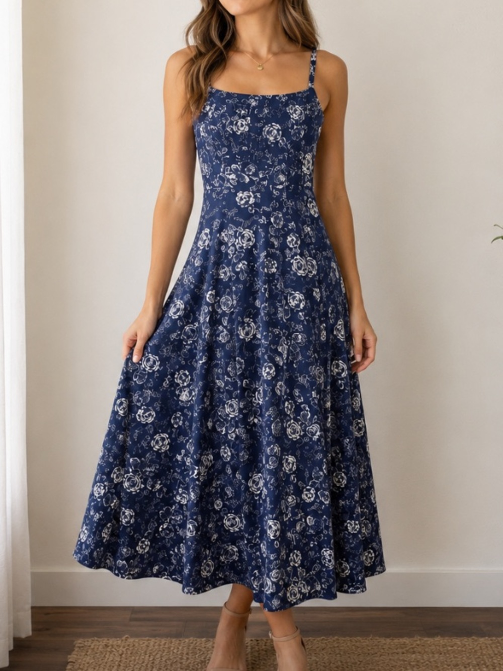 Smith & Quinn Maxi Dress Midnight Dream Navy Blue White Floral XXL